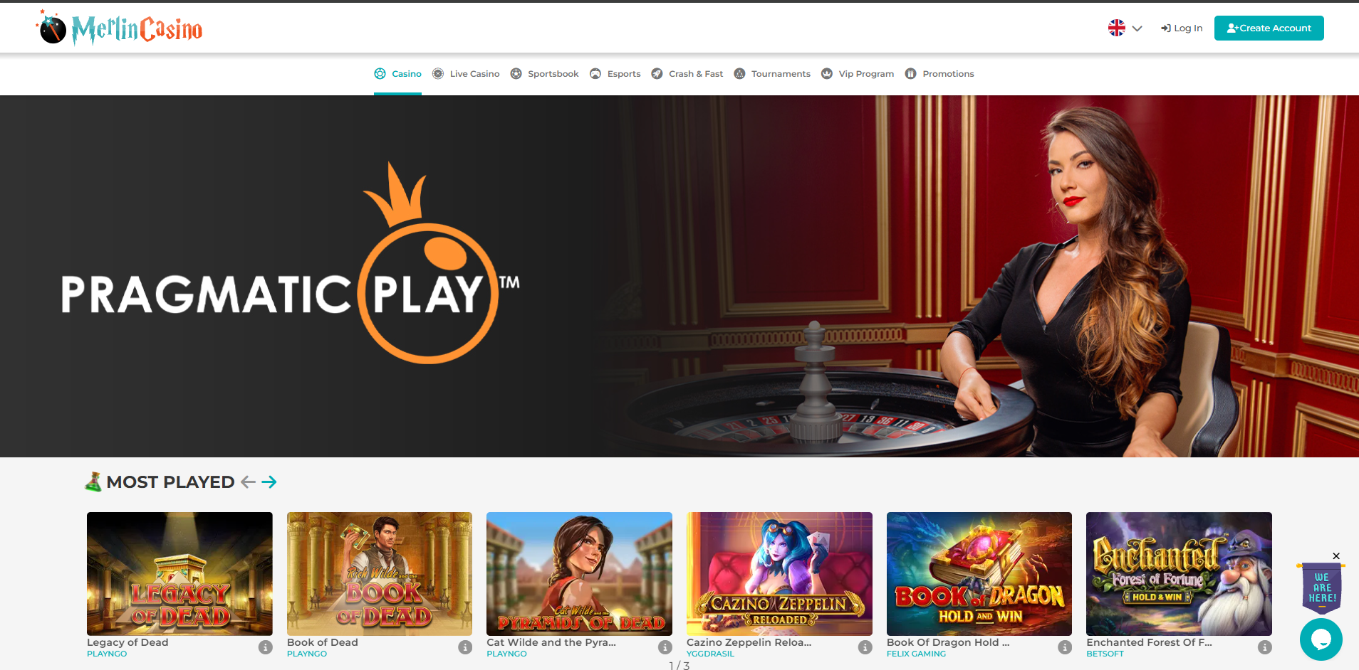 Merlincasino Screenshot 1