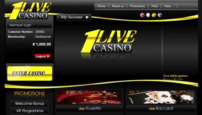 1 Live Casino Review Header