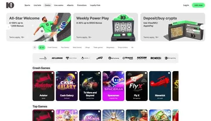 10bet Casino Review Header