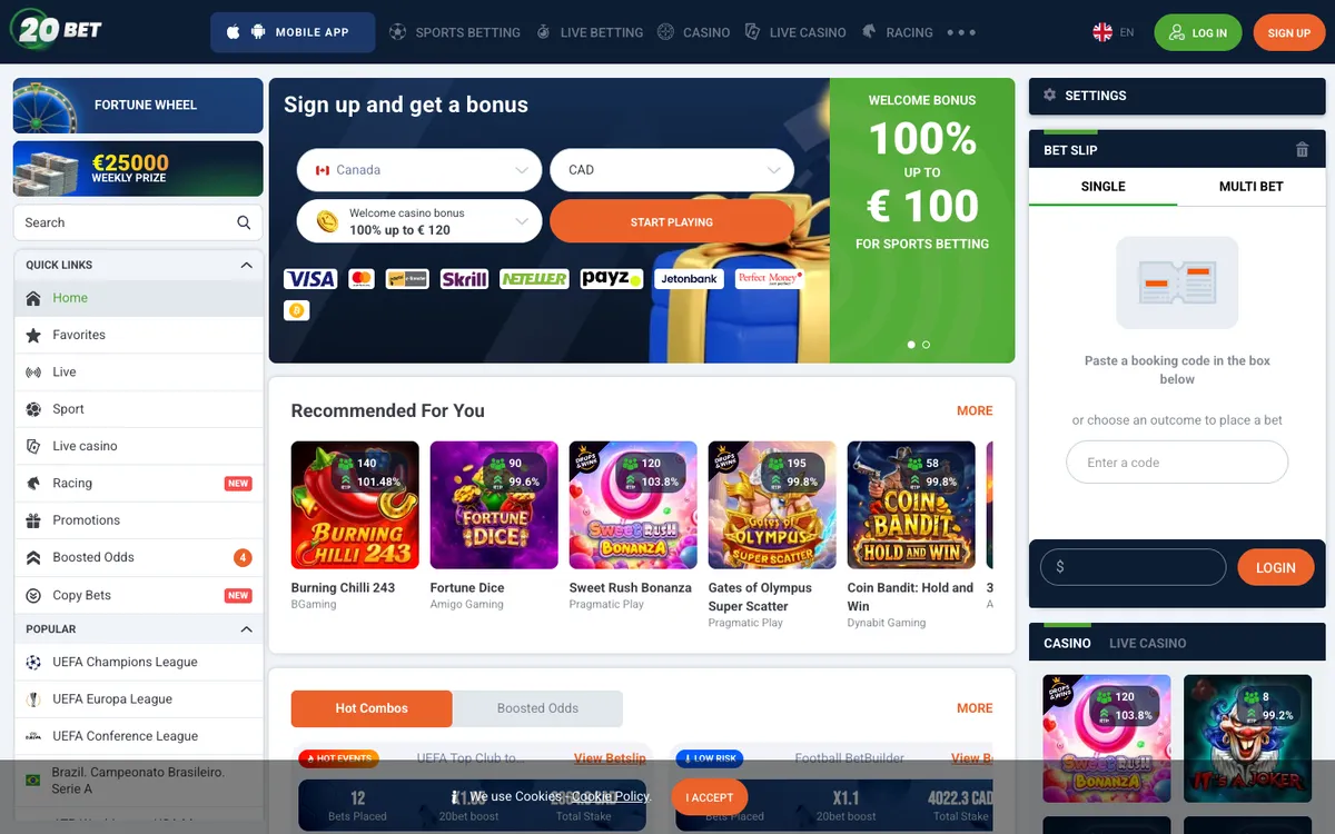 20bet Casino Review Header