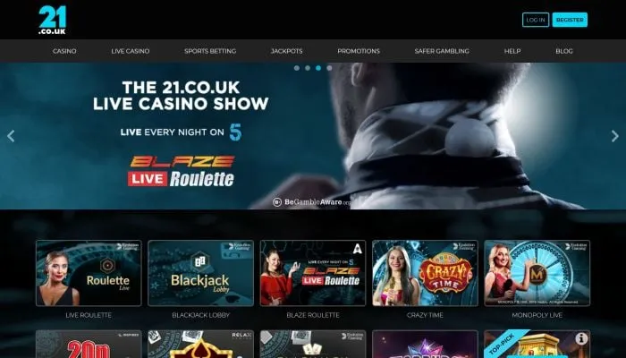 21.co.uk Casino Review Header
