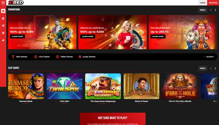 21.red Casino Review Header