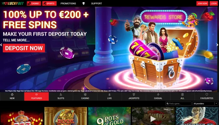 21LuckyBet Casino Review Header
