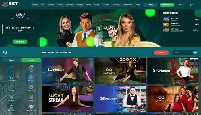 22bet Casino Review Header