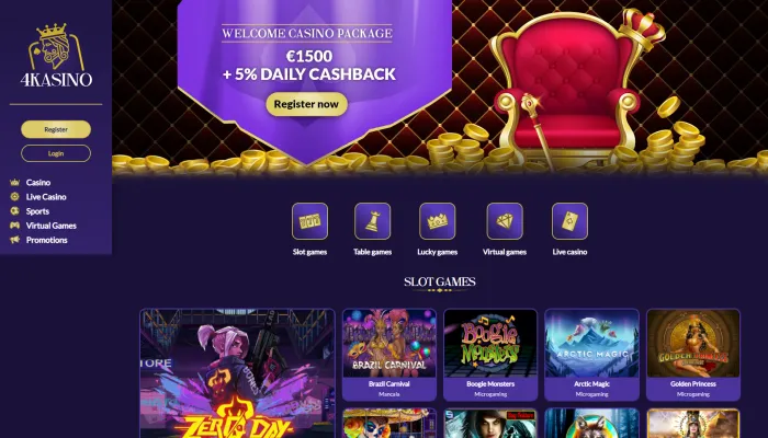4Kasino Casino Review Header