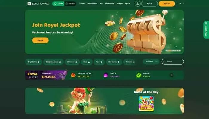 50 Crowns Casino Review Header