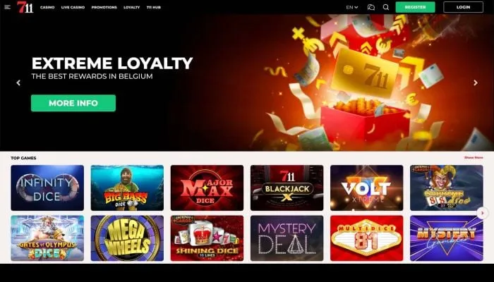 711 Casino Review Header