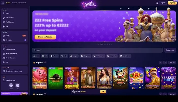 7Oasis Casino Review Header