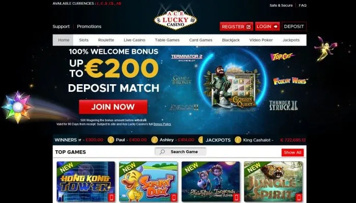 AceLucky Casino Review Header