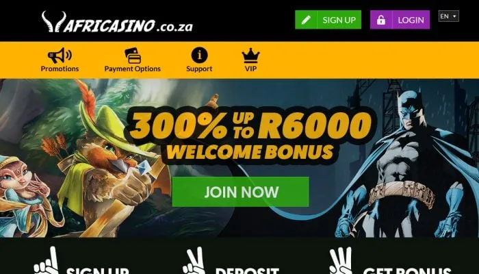 AfriCasino Review Header