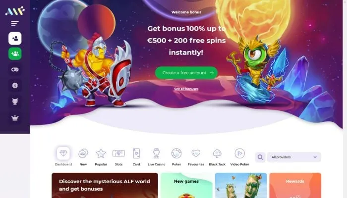 Alf Casino Review Header