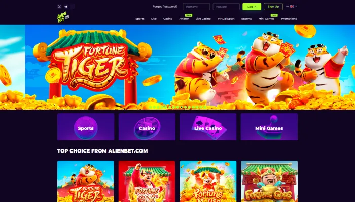AlienBet Casino Review Header