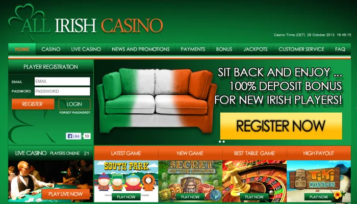 All Irish Casino Review Header