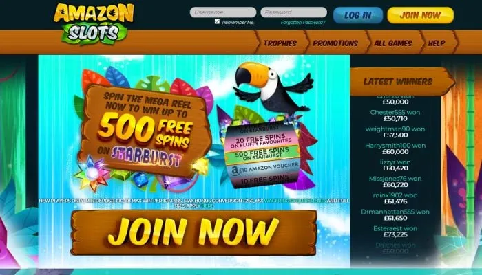 Amazon Slots Casino Review Header
