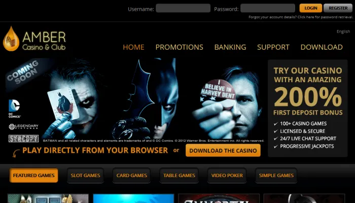 Amber Casino Club Review Header