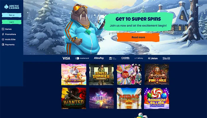 Arctic Casino Review Header