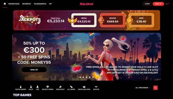 Arlekin Casino Review Header