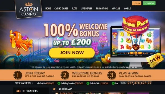 Aston Casino Review Header