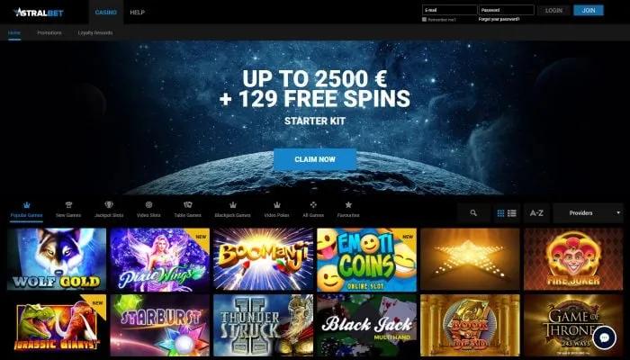 AstralBet Casino Review Header