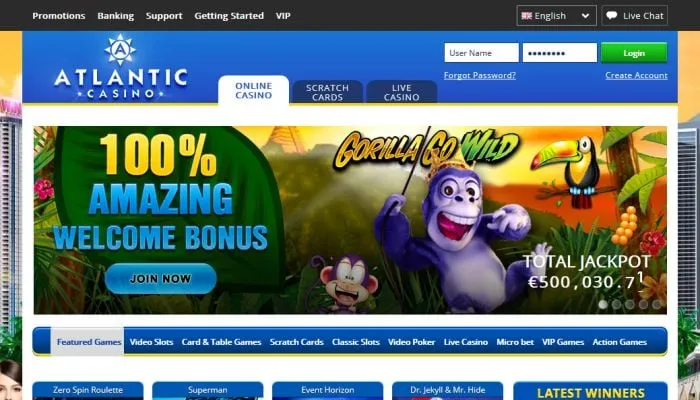 Atlantic Casino Review Header