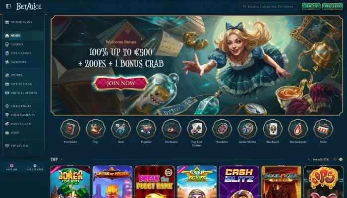 BetAlice Casino Review Header