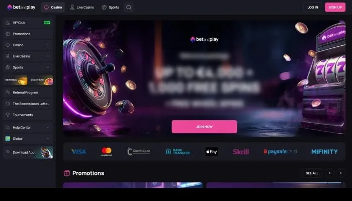 Betandplay Casino Review Header