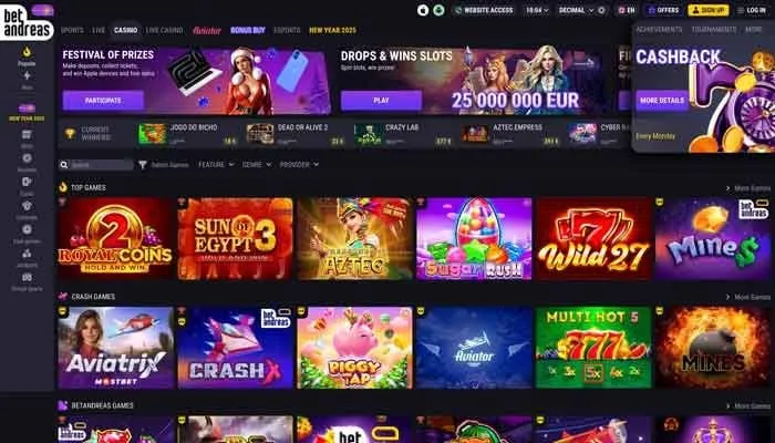 BetAndreas Casino Review Header