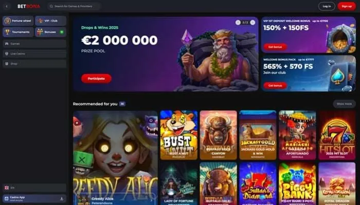 BetBona Casino Review Header