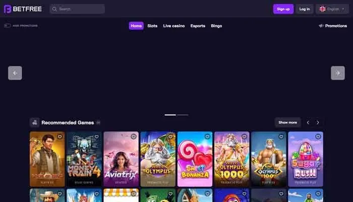Betfree Casino Review Header