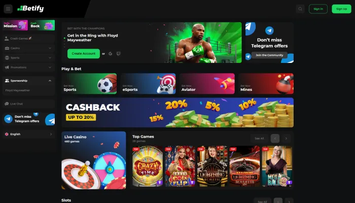 Betify Casino Review Header