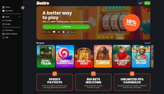 Betiro Casino Review Header