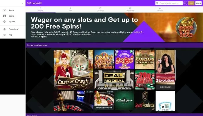 Betkwiff Casino Review Header