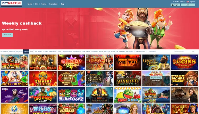 Betmartini Casino Review Header