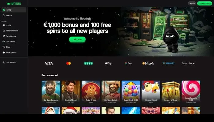 Betninja Casino Review Header