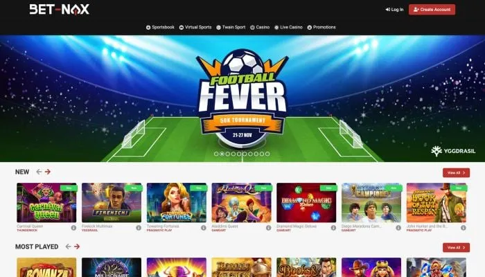 Betnox Casino Review Header