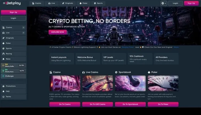 Betplay.io Casino Review Header
