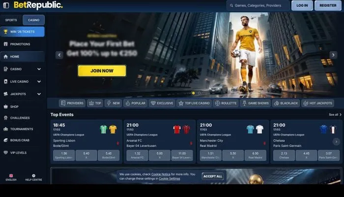 BetRepublic Casino Review Header