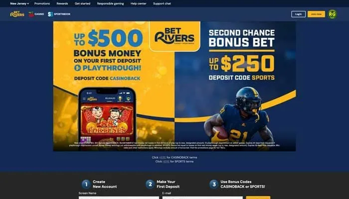 BetRivers Casino USA Review Header