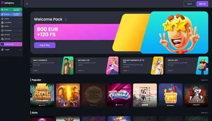 Betspino Casino Review Header