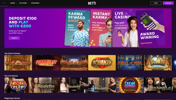 Betti Casino Review Header