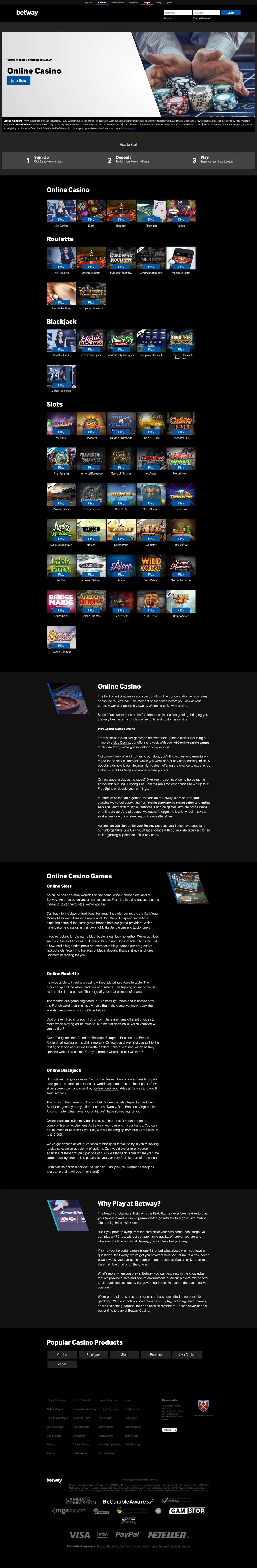 Betway Casino Review Header