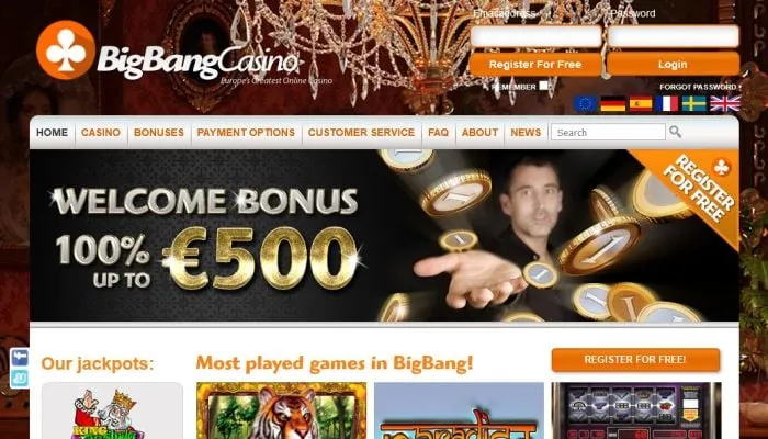 BigBang Casino Review Header