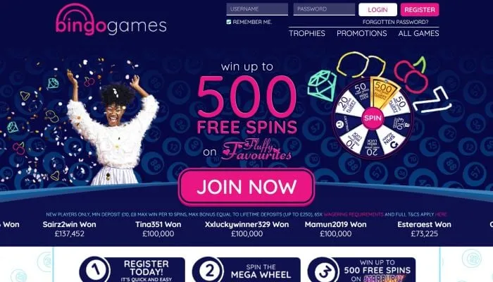 Bingo Games Casino Review Header