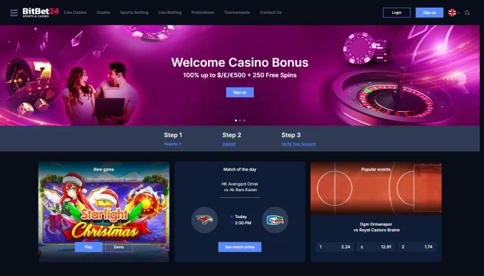 BitBet24 Casino Review Header