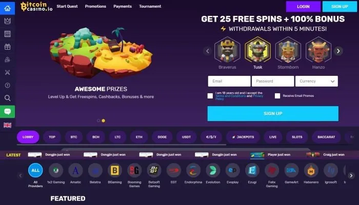 Bitcoin Casino Review Header