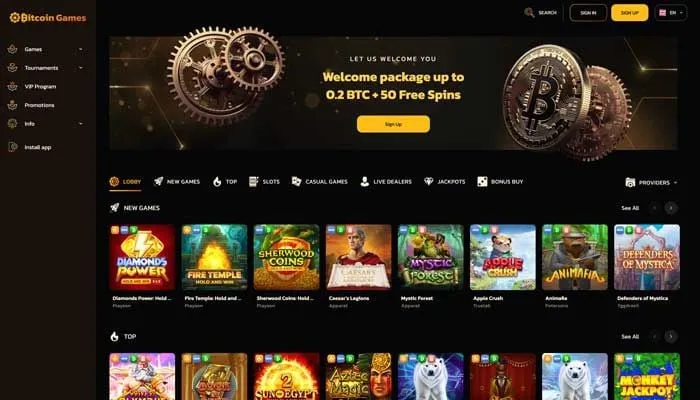 Bitcoin Games Casino Review Header