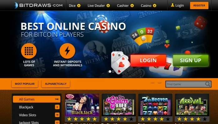 Bitdraws Casino Review Header