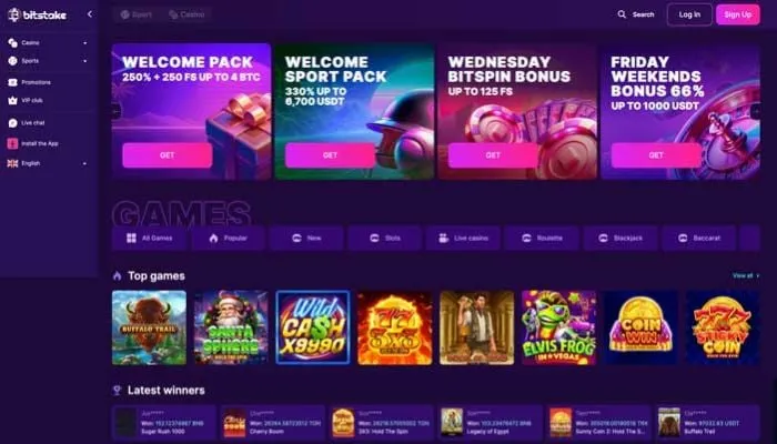 Bitstake Casino Review Header