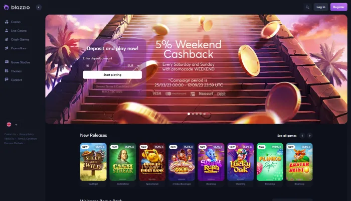 Blazzio Casino Review Header