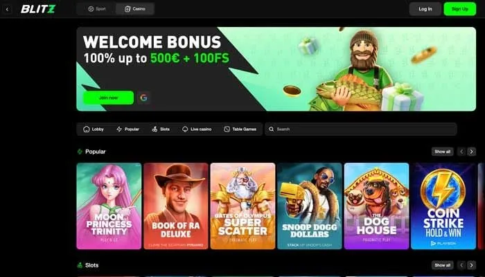 Blitz-go.bet Casino Review Header